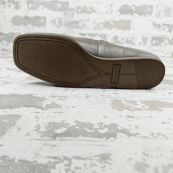 New Blondo Briellle Grey Leather Waterproof Square Toe Flats C646 - Picture 8 of 14